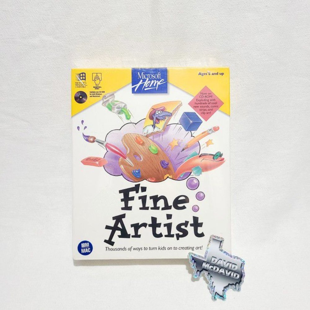 1994 Microsoft Home Fine Artist CD-ROM Software PC Mac - Factory Sealed